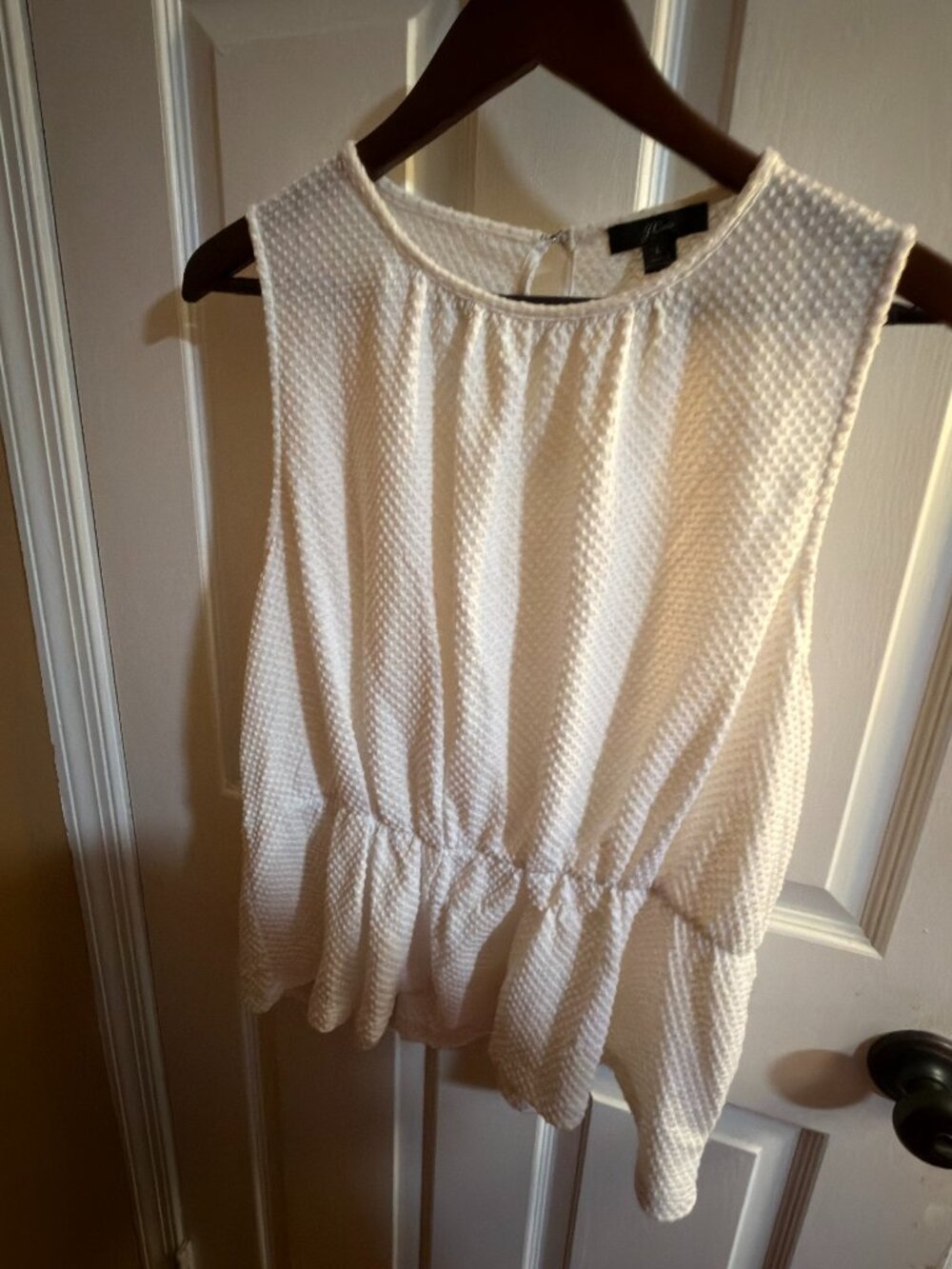 J.Crew Textured Peplum Sleeveless Top – Large
